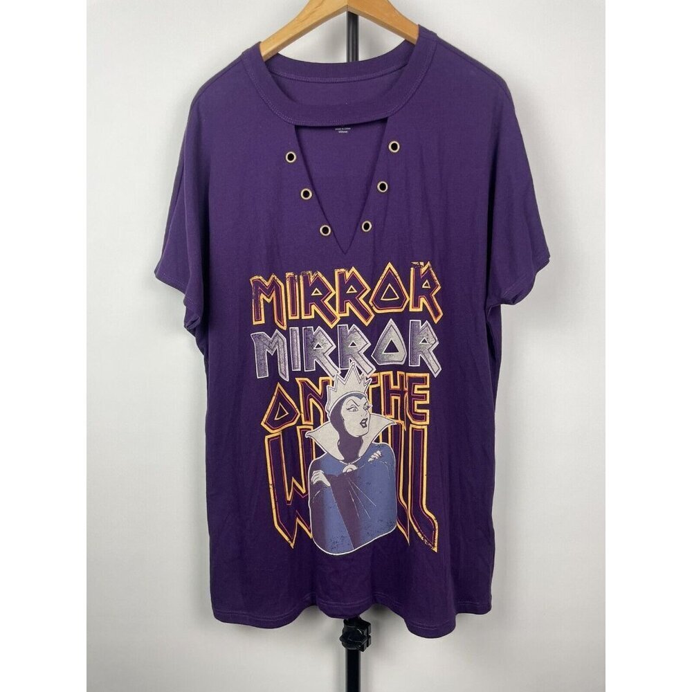 Disney Boutique Mirror Mirror on the Wall Evil Queen Snow‎ White Purple Shirt XL